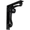 Ekena Millwork Orleans Wrought Iron Bracket, (Triple center brace), Antiqued Pewter 2"W x 10"D x 12"H BKTM02X10X12TOLAPW - alternate 1